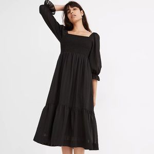 Madewell Lucie Smocked Midi Dress